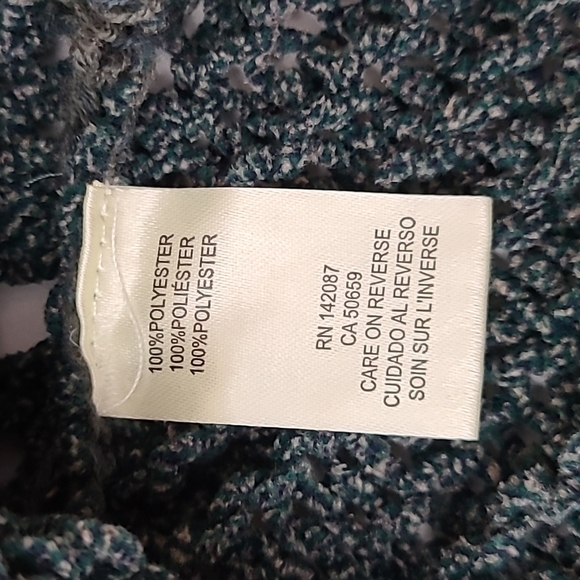 Simply Noelle Womens Flip to Wear Long/Short Green Knit Cardigan Wrap Sweater OS - Picture 9 of 13